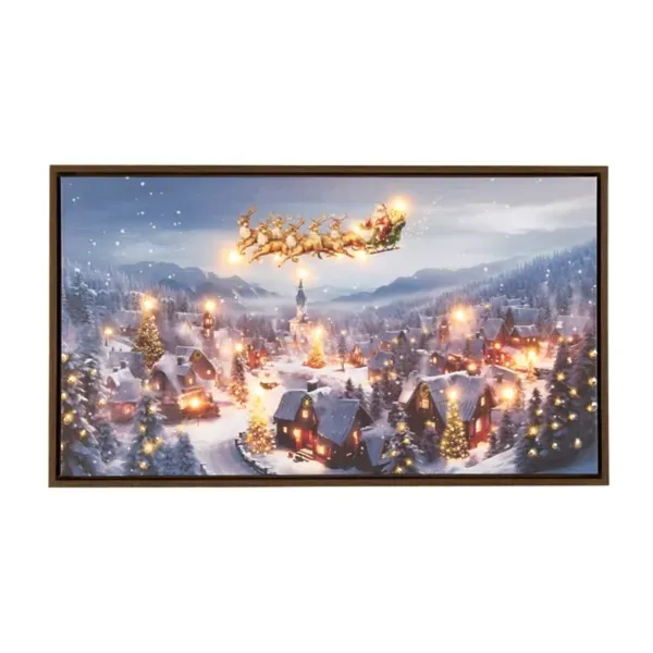 Kirklands Santa In The Sky LED Framed Art 21221244 Kirklands Santa In The Sky LED Framed Art 21221244 - Image 1