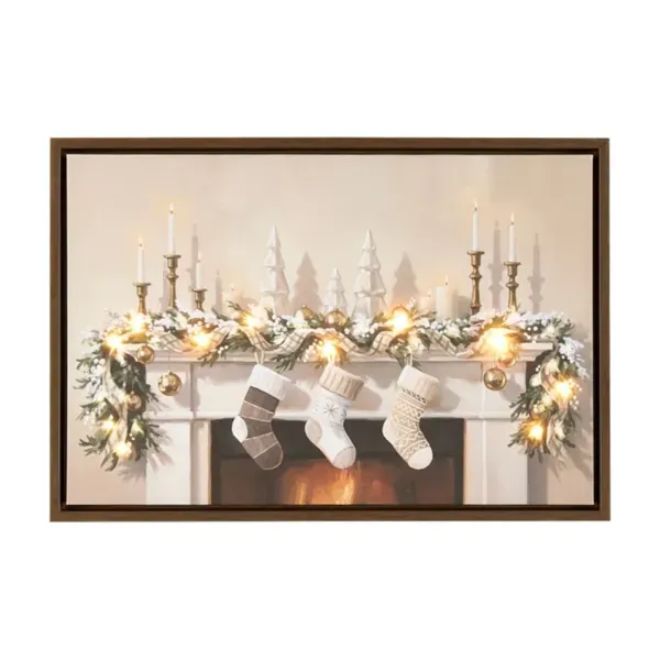 Kirklands Stockings on Mantle LED Framed Art 16276793 Kirklands Stockings on Mantle LED Framed Art 16276793 - Image 1