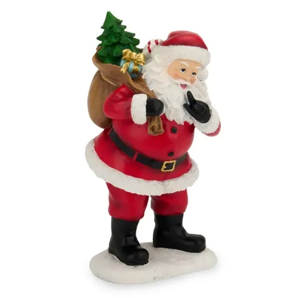 Kirklands Tabletop Santa with Gift Bag of Holly 47358544 Kirklands Tabletop Santa with Gift Bag of Holly 47358544 - Image 1