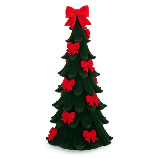 Kirklands Velvet Tabletop Tree with Bows, 12-inch 18782316 Kirklands Velvet Tabletop Tree with Bows, 12-inch 18782316 - Image 1