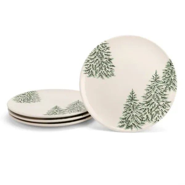 Kirklands Evergreen Trees Embossed Dinner Plates, Set of 4 17219367 Kirklands Evergreen Trees Embossed Dinner Plates, Set of 4 17219367 - Image 1