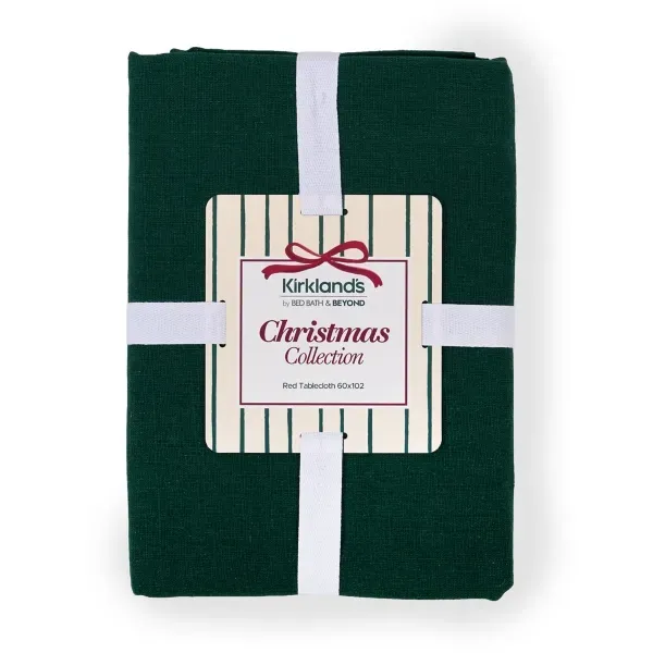 Kirklands Green Classic Tablecloth, 60 x 102-inch 96611267 Kirklands Green Classic Tablecloth, 60 x 102-inch 96611267 - Image 1