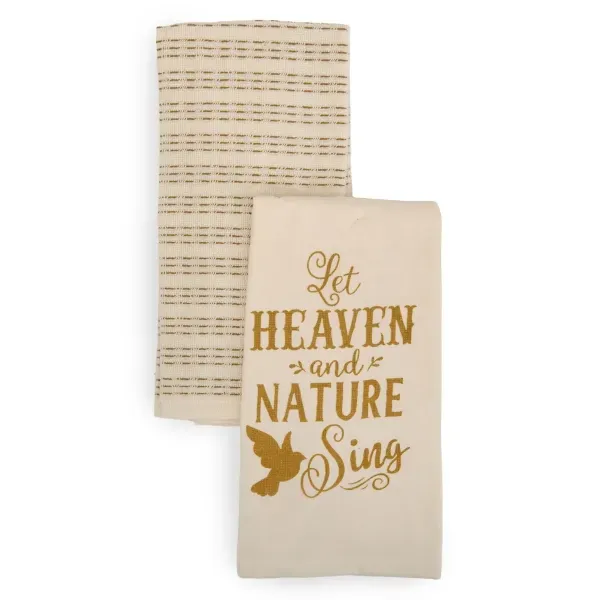 Kirklands Heaven And Nature Sing Kitchen Towels Set of 2 84988962 Kirklands Heaven And Nature Sing Kitchen Towels Set of 2 84988962 - Image 1