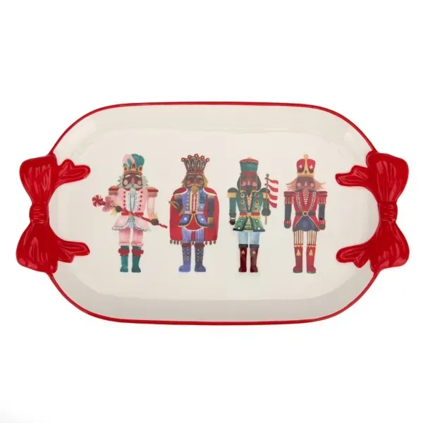 Kirklands Jolly Nutcracker Bow Serving Platter 76396934 Kirklands Jolly Nutcracker Bow Serving Platter 76396934 - Image 1