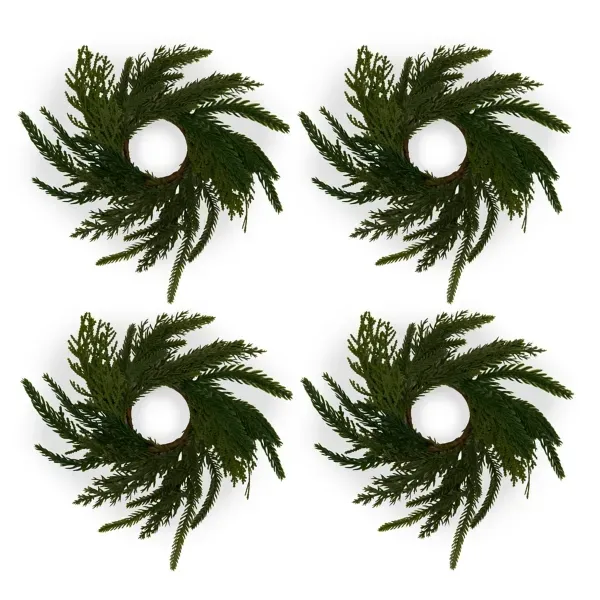 Kirklands Juniper and Norfolk Mix Napkin Rings Set of 4 15279587 Kirklands Juniper and Norfolk Mix Napkin Rings Set of 4 15279587 - Image 1
