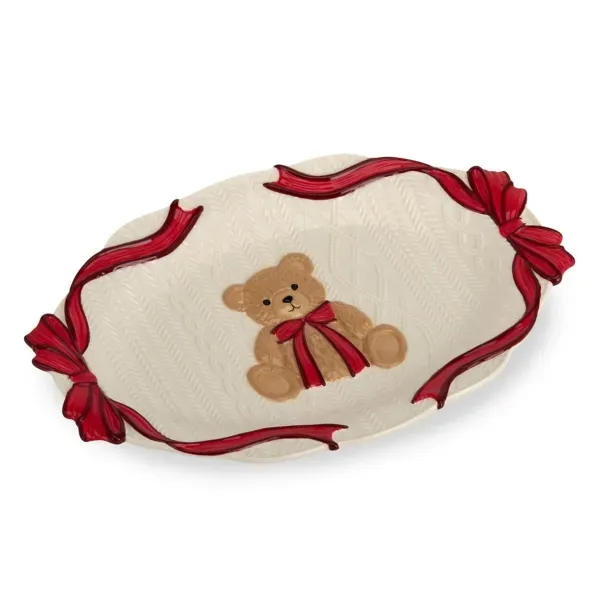 Kirklands Teddy Bear Platter Cable Knit 75364522 Kirklands Teddy Bear Platter Cable Knit 75364522 - Image 1