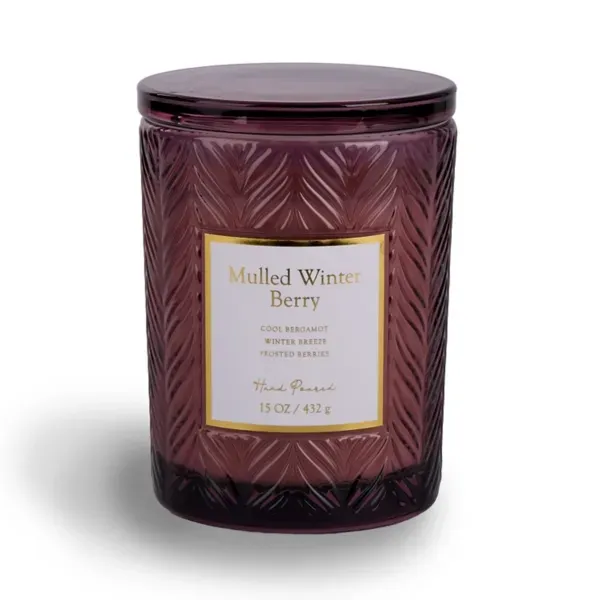 Kirklands Mulled Burgundy 15oz Embossed Jar Candle 29532395 Kirklands Mulled Burgundy 15oz Embossed Jar Candle 29532395 - Image 1