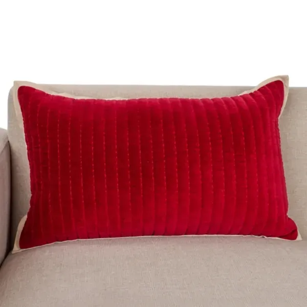 Kirklands Burgundy Quilted Velvet PIllow 88963231 Kirklands Burgundy Quilted Velvet PIllow 88963231 - Image 1