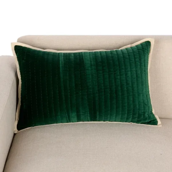 Kirklands Green Quilted Velvet PIllow 37194194 Kirklands Green Quilted Velvet PIllow 37194194 - Image 1