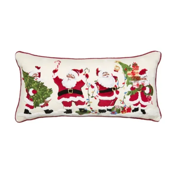Kirklands Happy Jolly Santa Pillow 92176267 Kirklands Happy Jolly Santa Pillow 92176267 - Image 1
