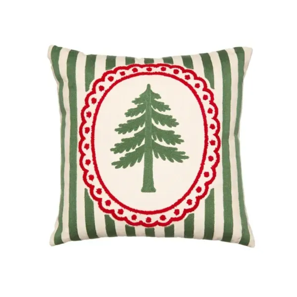 Kirklands Striped Christmas Tree Pillow 33597616 Kirklands Striped Christmas Tree Pillow 33597616 - Image 1