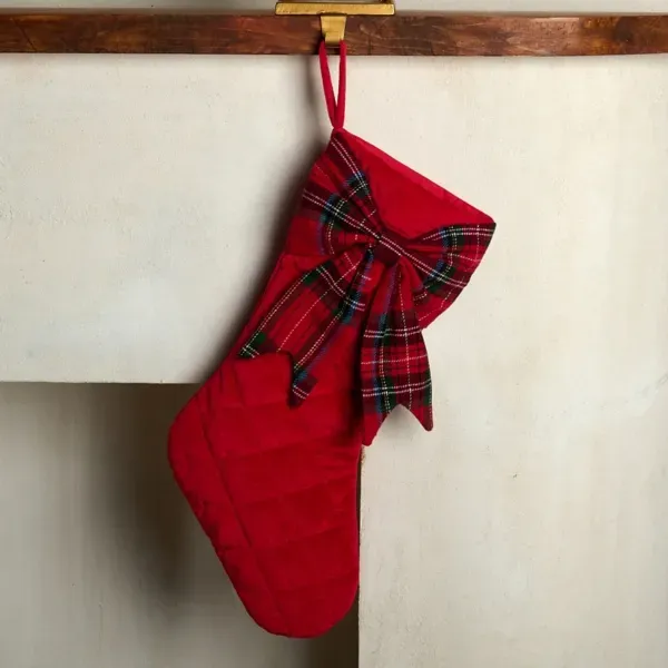 Kirklands Quilted Velvet Stocking 36697197 Kirklands Quilted Velvet Stocking 36697197 - Image 1