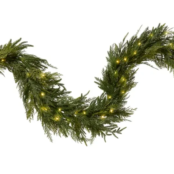 Kirklands Prelit Juniper and Norfolk Pine Garland 21926632 Kirklands Prelit Juniper and Norfolk Pine Garland 21926632 - Image 1