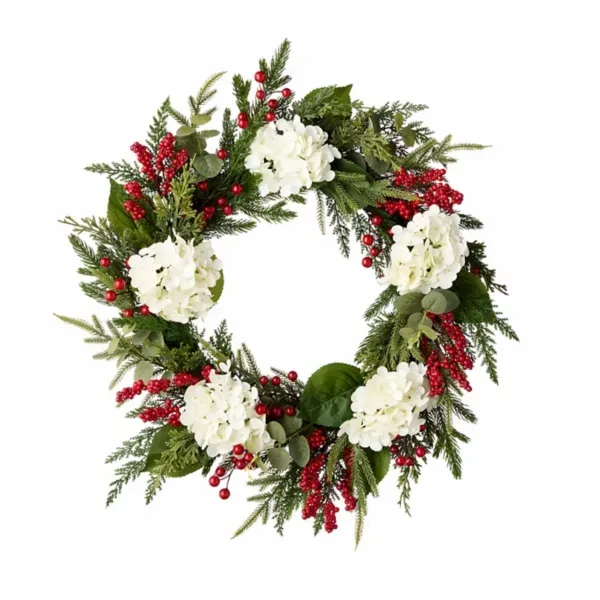 Kirklands Hydrabgea Berry Pine Wreath 77475636 Kirklands Hydrabgea Berry Pine Wreath 77475636 - Image 1