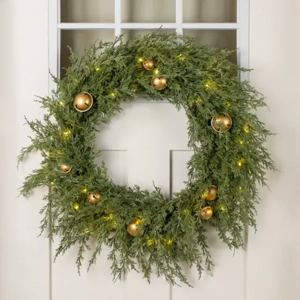 Kirklands Pre-Lit Juniper Bells Christmas Wreath 29418682 Kirklands Pre-Lit Juniper Bells Christmas Wreath 29418682 - Image 1