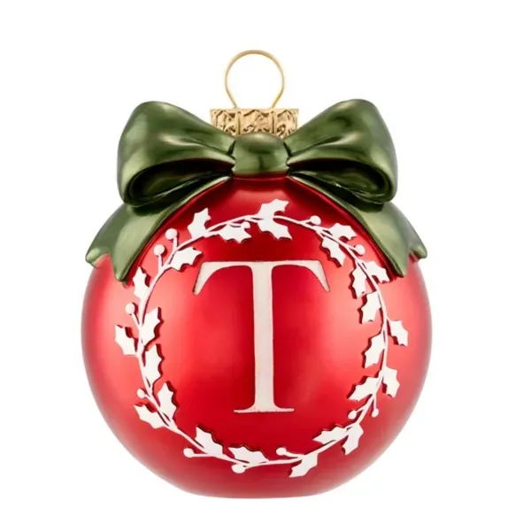 Kirklands Monogram T Ornament 33335884 Kirklands Monogram T Ornament 33335884 - Image 1