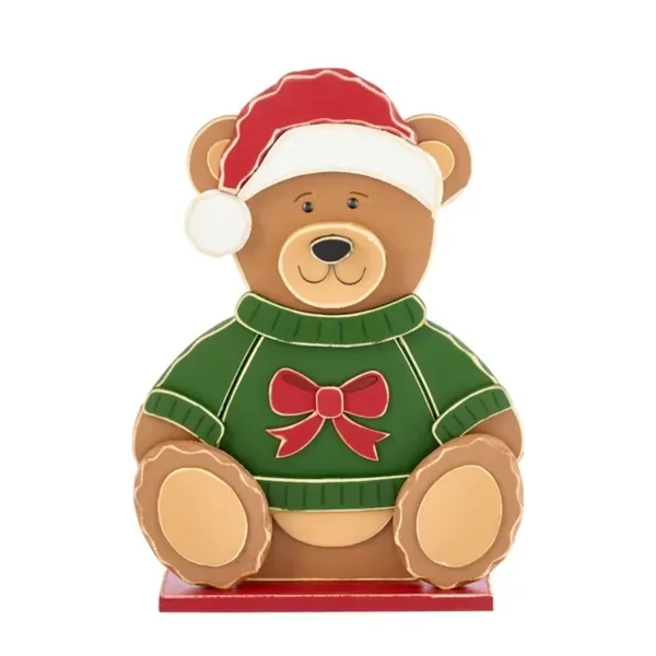Kirklands Porch Christmas Teddy Bear 24148627 Kirklands Porch Christmas Teddy Bear 24148627 - Image 1