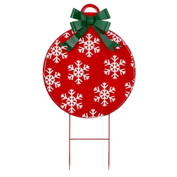 Kirklands Red Ornament Garden Stake 44992367 Kirklands Red Ornament Garden Stake 44992367 - Image 1