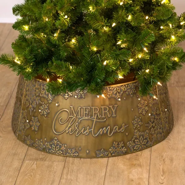 Kirklands LED Gold Merry Christmas Tree Collar, 28 in. 81719979 Kirklands LED Gold Merry Christmas Tree Collar, 28 in. 81719979 - Image 1