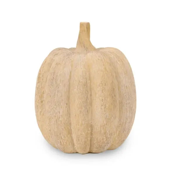 Kirklands Natural Carved-Look Resin Harvest Pumpkin, 8-inch 49616951 Kirklands Natural Carved-Look Resin Harvest Pumpkin, 8-inch 49616951 - Image 1