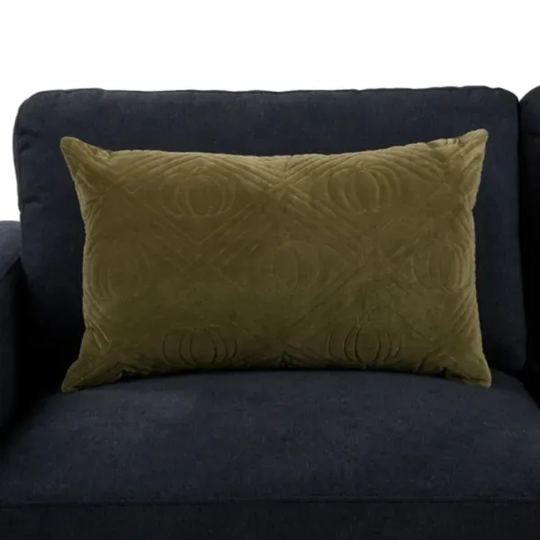 Kirklands Olive Quilted Velvet Lumbar Pillow 57428995 Kirklands Olive Quilted Velvet Lumbar Pillow 57428995 - Image 1