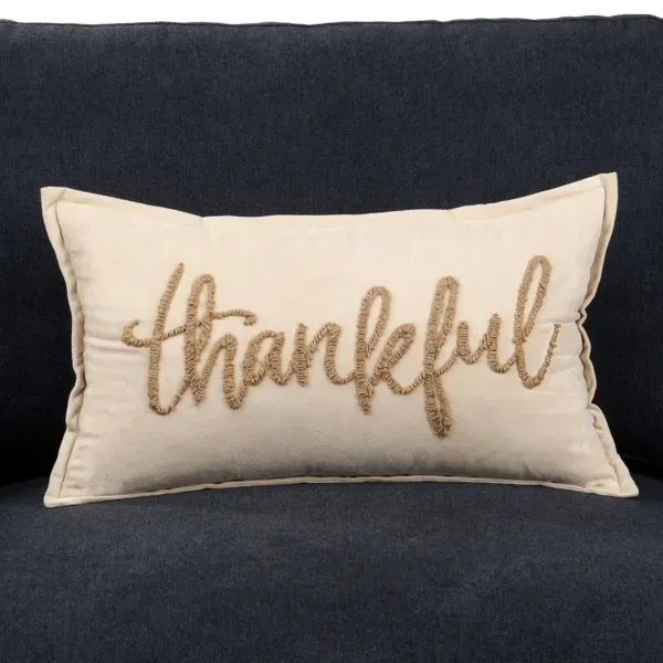 Kirklands Thea Thankful Embroidered Pillow 77675411 Kirklands Thea Thankful Embroidered Pillow 77675411 - Image 1