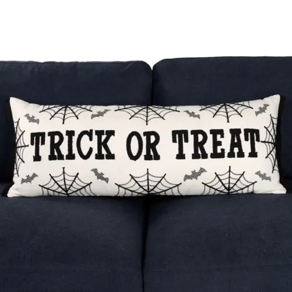 Kirklands Trick or Treat Spider Webs Lumbar Pillow 11656656 Kirklands Trick or Treat Spider Webs Lumbar Pillow 11656656 - Image 1