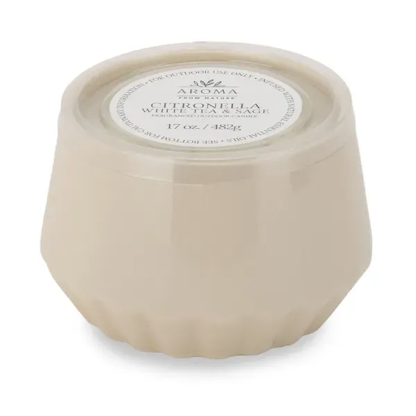Kirklands Citronella White Tea & Sage Outdoor Jar Candle 59865697 Kirklands Citronella White Tea & Sage Outdoor Jar Candle 59865697 - Image 1