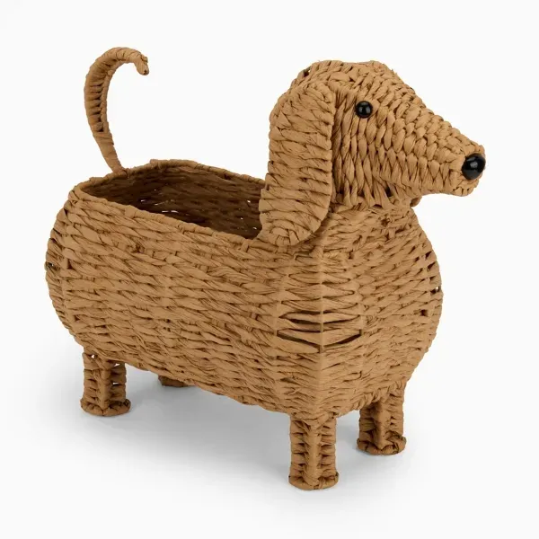Kirklands Dachshund Woven Hyacinth Basket 77147212 Kirklands Dachshund Woven Hyacinth Basket 77147212 - Image 1