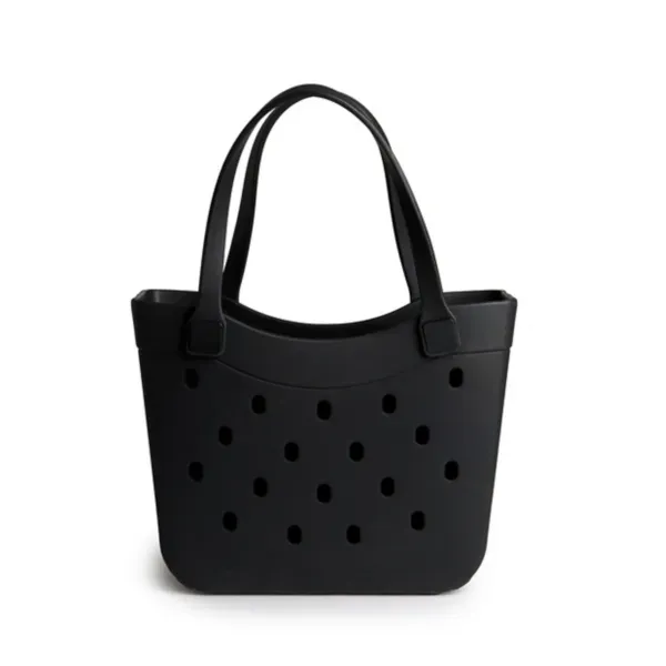 Kirklands Medium Black Curve Carry-All Basket Tote 24625375 Kirklands Medium Black Curve Carry-All Basket Tote 24625375 - Image 1