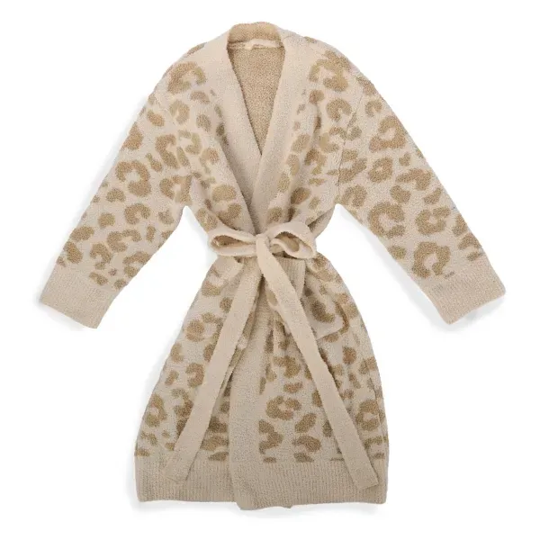 Kirklands Neutral Leopard Ivory Cozy Robe Small 63485899 Kirklands Neutral Leopard Ivory Cozy Robe Small 63485899 - Image 1