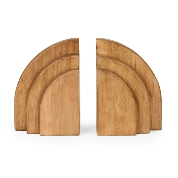 Kirklands Pinewood Arch Bookend 28484287 Kirklands Pinewood Arch Bookend 28484287 - Image 1