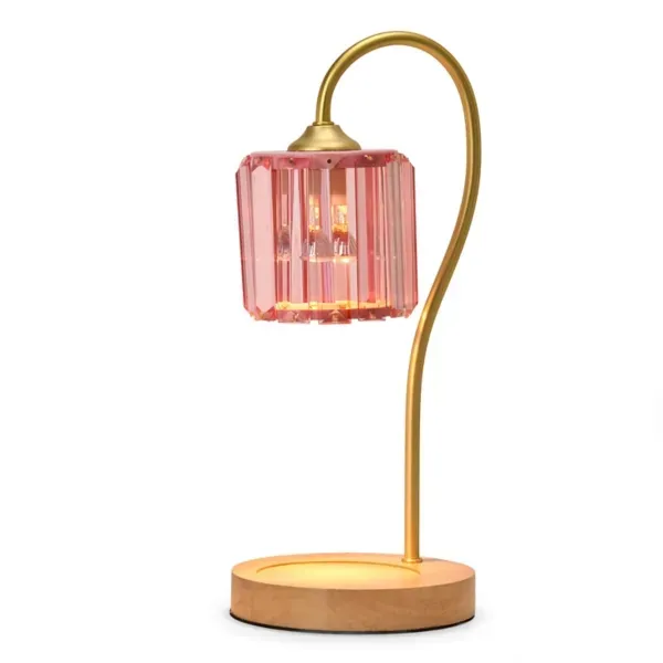 Kirklands Pink Acrylic Shade Candle Warmer Lamp with Timer 46543481 Kirklands Pink Acrylic Shade Candle Warmer Lamp with Timer 46543481 - Image 1