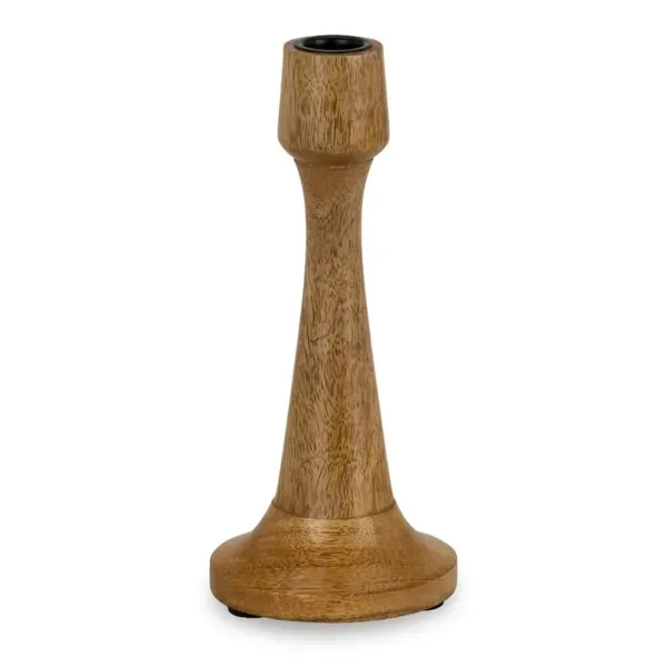 Kirklands Mango Wood Taper Candle Holder, 8 in. 65366449 Kirklands Mango Wood Taper Candle Holder, 8 in. 65366449 - Image 1