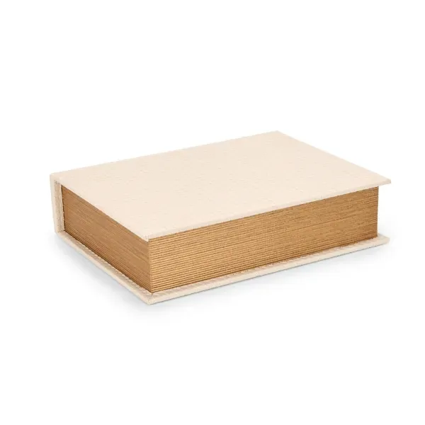 Kirklands Large Cream Faux Leather Book Box 22356172 Kirklands Large Cream Faux Leather Book Box 22356172 - Image 1