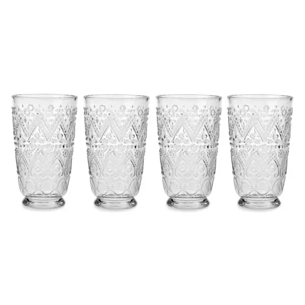 Kirklands Tall Clear Embossed Glass Tumblers, Set of 4 38265556 Kirklands Tall Clear Embossed Glass Tumblers, Set of 4 38265556 - Image 1