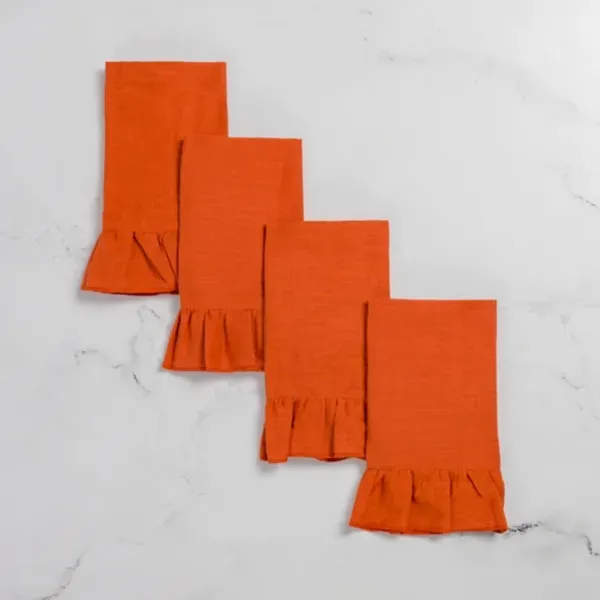 Kirklands Spice Ruffle Napkins, Set of 4 56267761 Kirklands Spice Ruffle Napkins, Set of 4 56267761 - Image 1