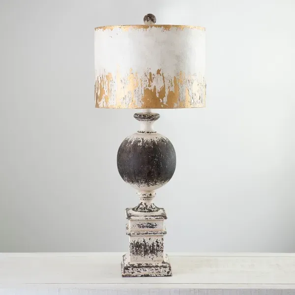 Kirklands Distressed Round Black Table Lamp 49644449 Kirklands Distressed Round Black Table Lamp 49644449 - Image 1