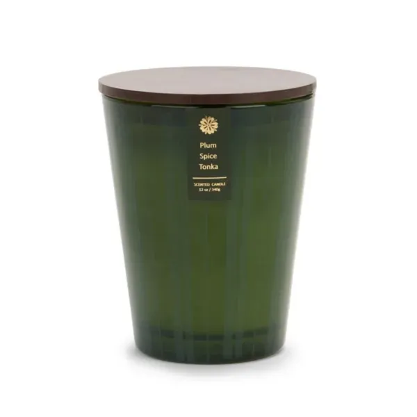 Kirklands Fireside Toddy Green Stripe 2-Wick Jar Candle 26592119 Kirklands Fireside Toddy Green Stripe 2-Wick Jar Candle 26592119 - Image 1