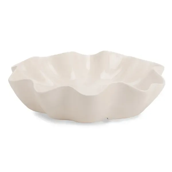 Kirklands Ivory Ceramic Wave Bowl, 16 in. 33124326 Kirklands Ivory Ceramic Wave Bowl, 16 in. 33124326 - Image 1