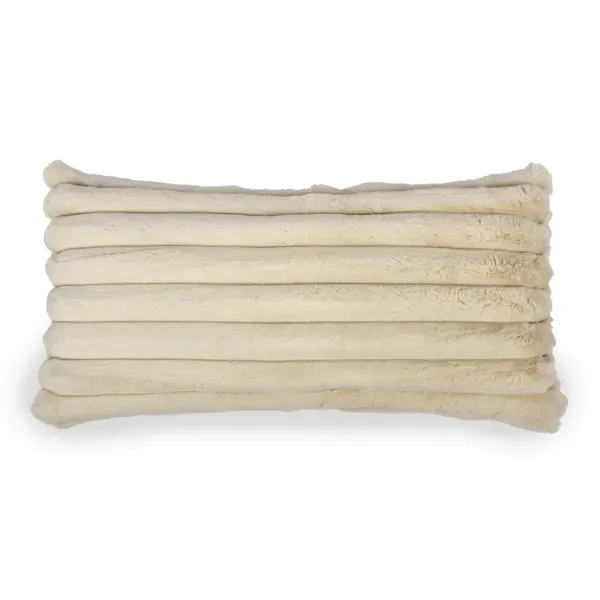 Kirklands Ivory Faux Fur Channel Body Pillow, 40 in. 54238782 Kirklands Ivory Faux Fur Channel Body Pillow, 40 in. 54238782 - Image 1