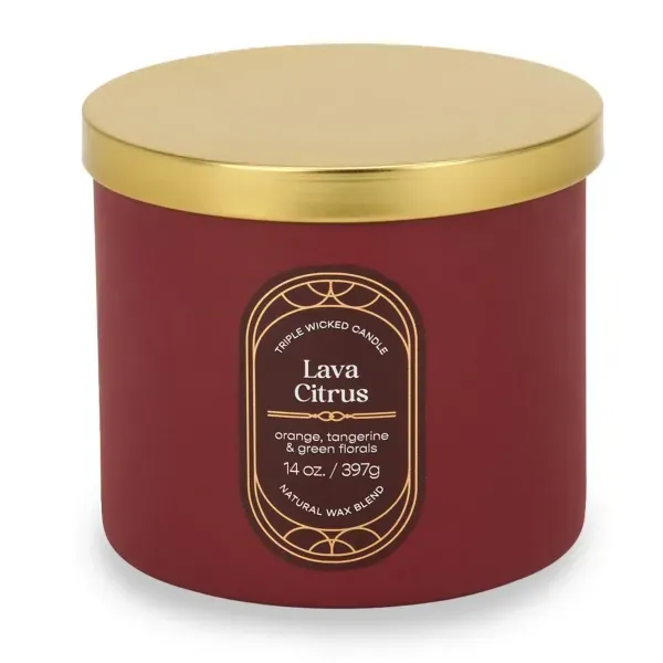 Kirklands Lava Citrus Matte 3-Wick Jar Candle, 14 oz. 48926486 Kirklands Lava Citrus Matte 3-Wick Jar Candle, 14 oz. 48926486 - Image 1