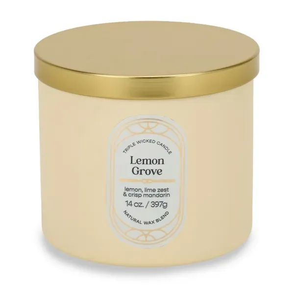 Kirklands Lemon Grove 3-Wick Jar Candle, 14 oz. 97356234 Kirklands Lemon Grove 3-Wick Jar Candle, 14 oz. 97356234 - Image 1