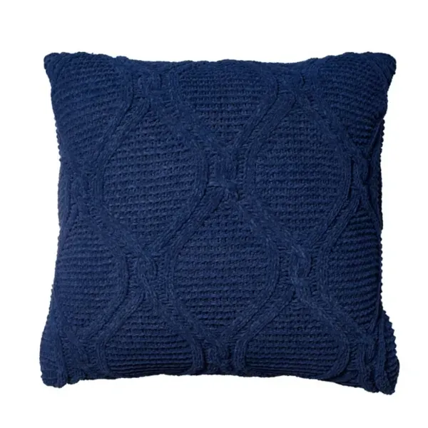 Kirklands Magaschoni Navy Cable Knit Pillow, 18 in. 19834687 Kirklands Magaschoni Navy Cable Knit Pillow, 18 in. 19834687 - Image 1