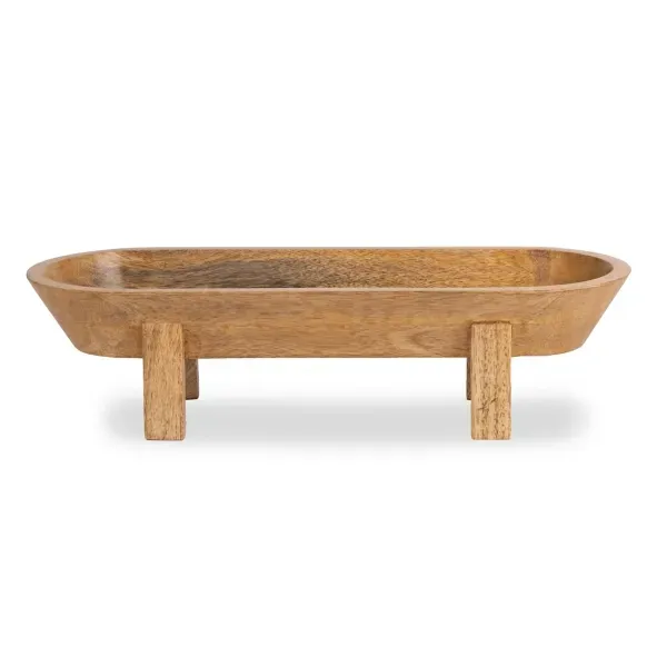 Kirklands Mango Wood Footed Dough Bowl, 16 in. 32329848 Kirklands Mango Wood Footed Dough Bowl, 16 in. 32329848 - Image 1