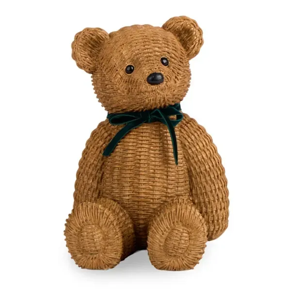 Kirklands Natural Resin Rattan Teddy Bear Figurine, 10 in. 45111861 Kirklands Natural Resin Rattan Teddy Bear Figurine, 10 in. 45111861 - Image 1