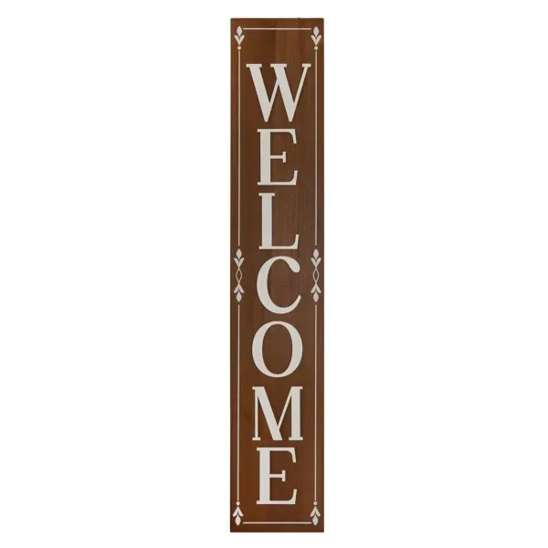Kirklands Natural Wood Welcome Porch Sign, 60 in. 46114438 Kirklands Natural Wood Welcome Porch Sign, 60 in. 46114438 - Image 1