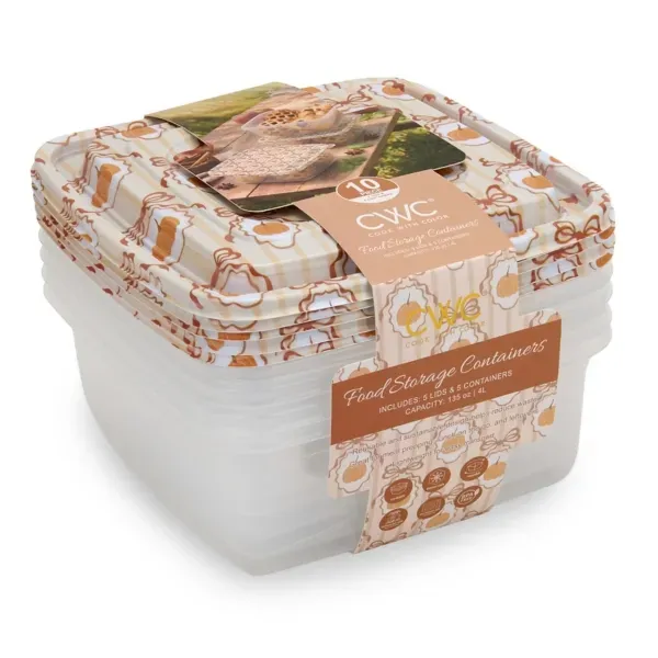 Kirklands Harvest Bows Food Storage Container Set 76311882 - Image 1